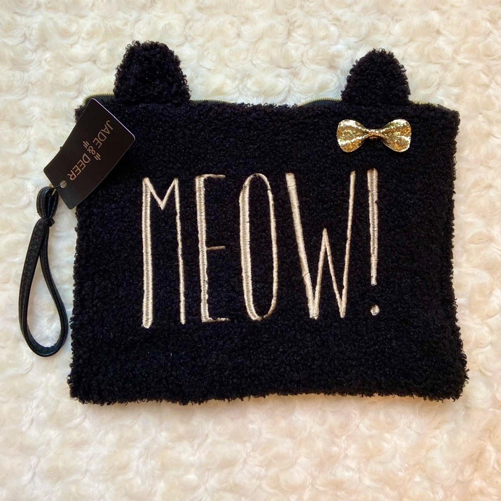 Jade & Deer NWT Furry MEOW Cat Clutch
